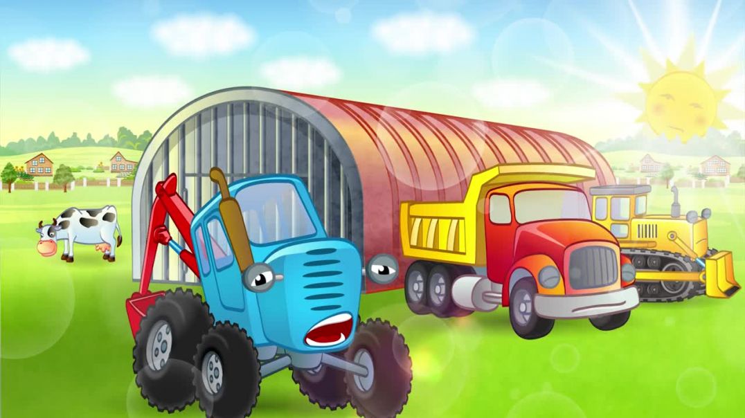 Синий трактор. Развивающая Сказка для детей малышей про машины Как Джип стал полицейской машиной