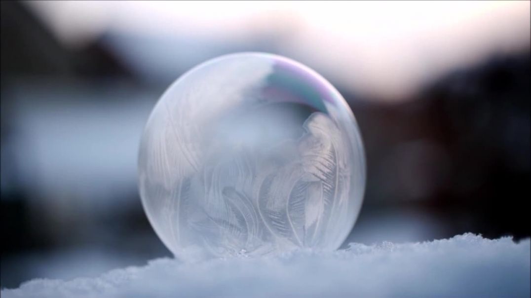 Мыльный пузырь на морозе HD 720p