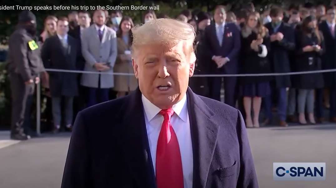President Trump speaks before his trip to the Southern Border wall
