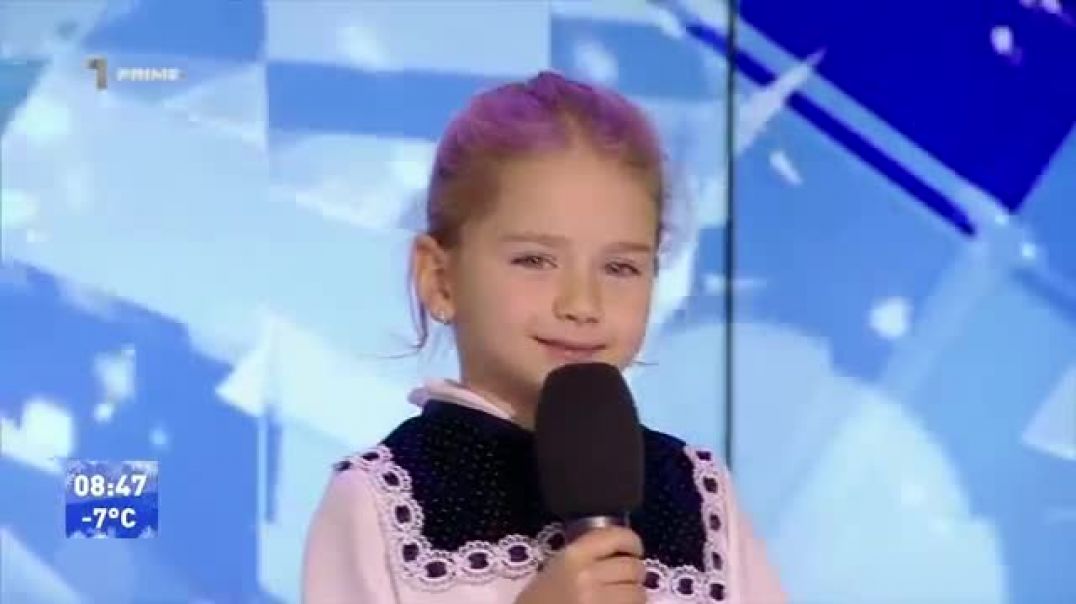 Амелия Гузун - девочка из Молдавии поет на иврите.