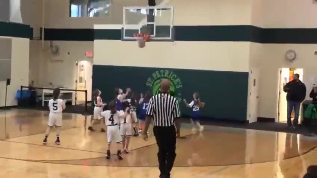 Kids forced to wear masks while playing basketball