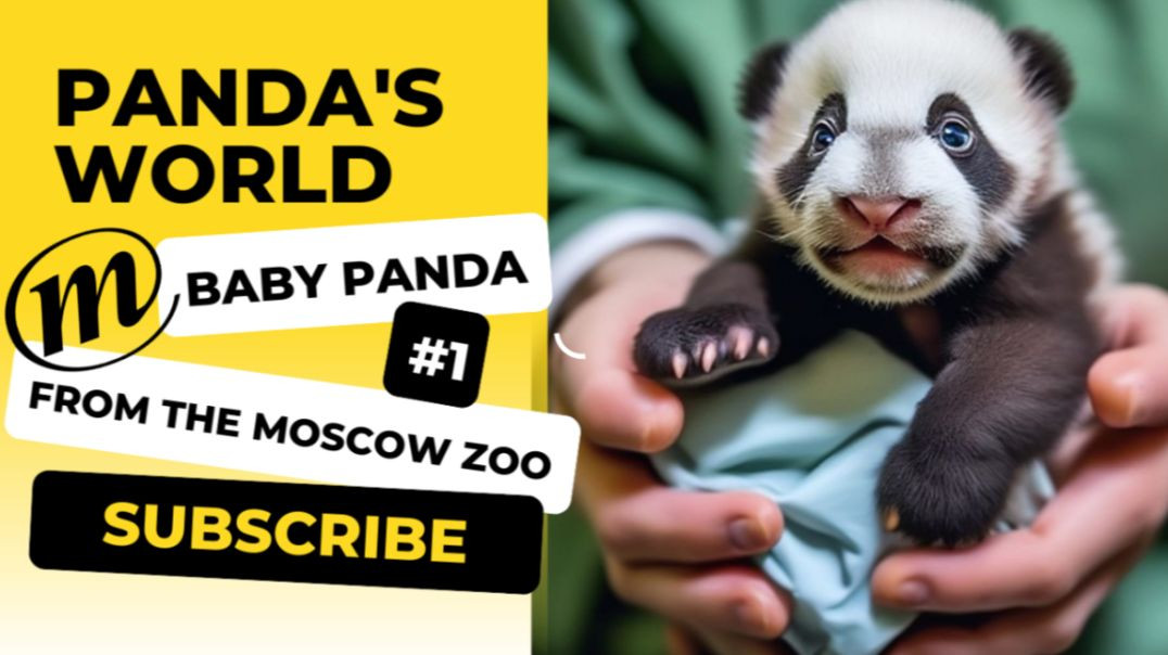 ⁣Baby panda from the Moscow Zoo